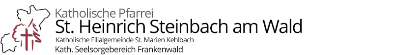 Grafik im Kopf der Homepage der Pfarrei Steinbach mit Verlinkung