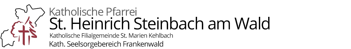 Grafik im Kopf der Homepage der Pfarrei Steinbach mit Verlinkung